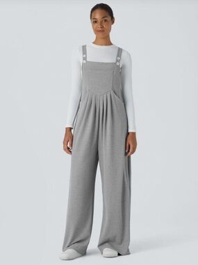 HALARA Pockets Waffle Gray Casual Overalls Women’s Size XL